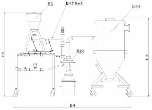 MQP02螺旋式圓盤氣流粉碎機結(jié)構(gòu)圖