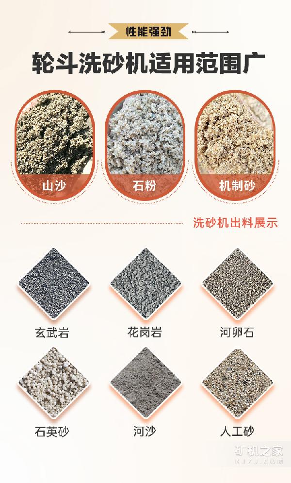 輪斗洗砂機(jī)適用范圍