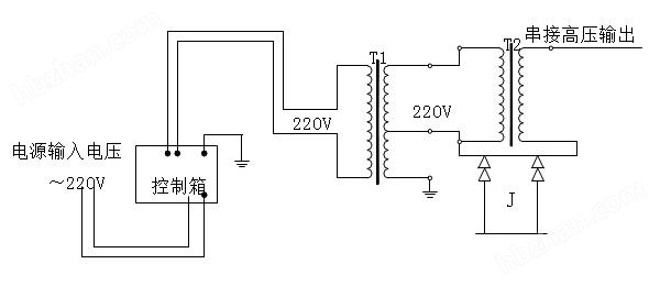 工頻試驗(yàn)變壓器原理圖