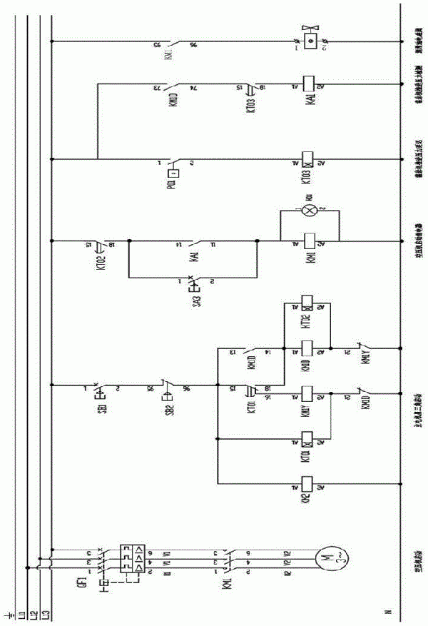 一種鑿巖臺(tái)車空壓機(jī)啟停保護(hù)控制電路的制作方法