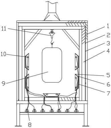 節(jié)能環(huán)保型電加熱固化爐結(jié)構(gòu)的制作方法