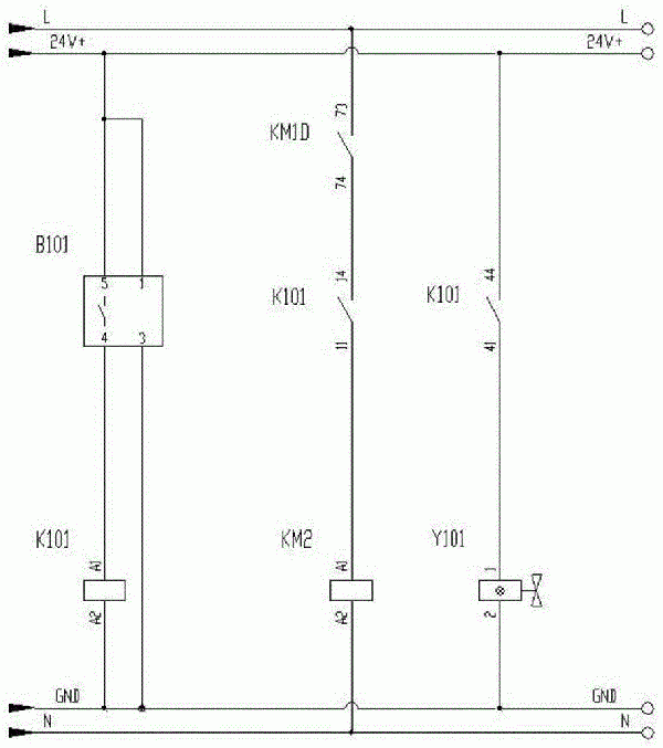 鑿巖臺(tái)車水路控制電路的制作方法