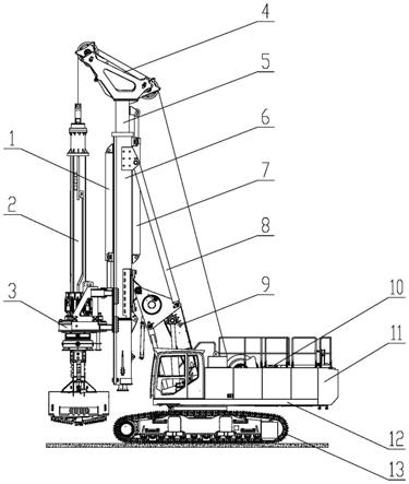鉆桅可伸縮式低矮型旋挖鉆機(jī)的制作方法