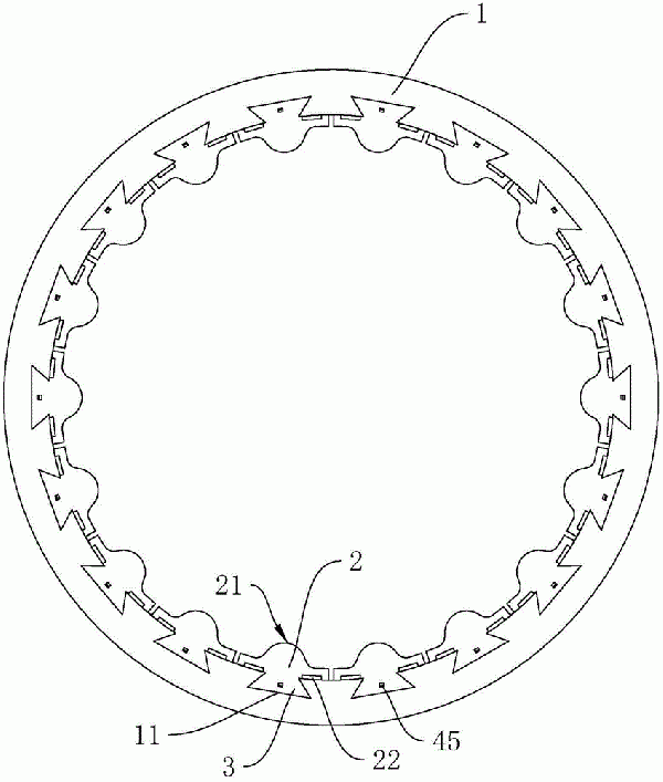 棒磨機內(nèi)襯的連接結(jié)構(gòu)