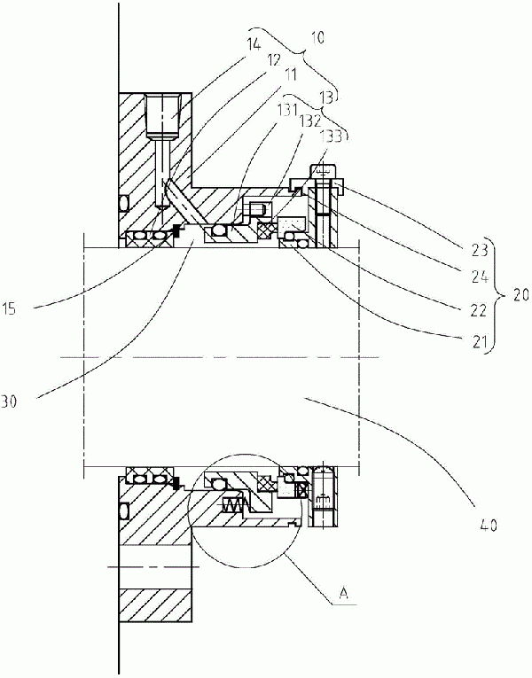 螺旋輸送機密封結(jié)構(gòu)