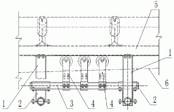 圓管帶式輸送機(jī)用回程萬(wàn)向可調(diào)組合式頂輪裝置