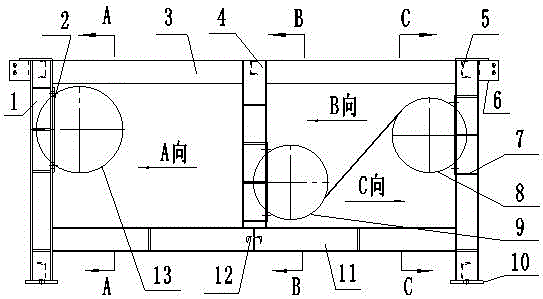 用于雙層帶式輸送機(jī)的張緊改向裝置