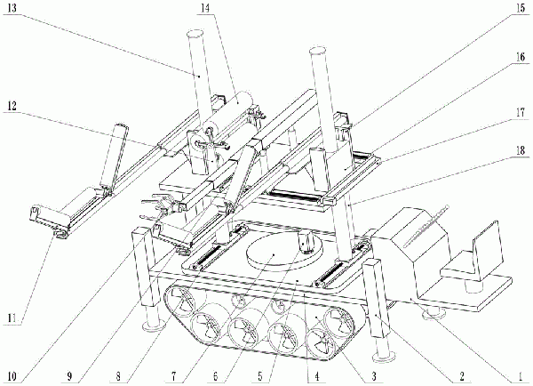 帶式輸送機(jī)工作狀態(tài)下的托輥更換車(chē)