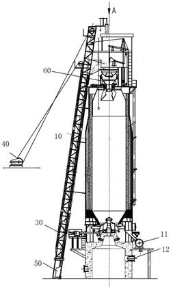 生物燃料豎窯、赤泥磁化裝置和赤泥磁化方法