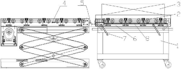 用于廢舊動力電池包上料的推車結(jié)構(gòu)