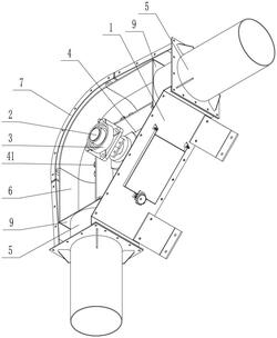 平面環(huán)狀布置的管鏈式輸送機用防積料轉(zhuǎn)向節(jié)