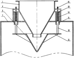 用于粗煤泥分選機(jī)的浮動自調(diào)式礦漿入口裝置