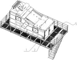 用于振動篩層的翻轉(zhuǎn)平臺
