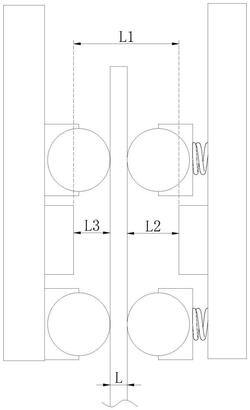 基于雙激光器的帶有滾軸定位的測厚儀及其測厚方法