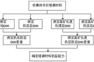 深層裂縫性地層物理類顆粒堵漏材料抗鹽性評價方法