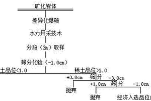 差異化爆破水力開采細網(wǎng)脈稀土礦化巖石的方法