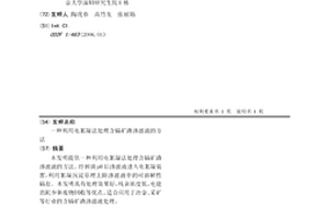 利用電絮凝法處理含鎘礦渣滲濾液的方法