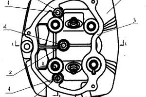 發(fā)動(dòng)機(jī)氣缸頭的用于固定搖臂組合的裝置