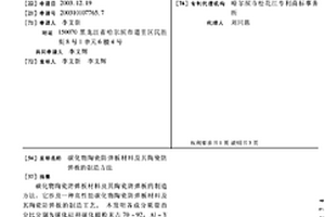 碳化物陶瓷防彈板材料及其陶瓷防彈板的制造方法