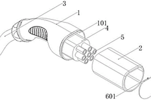 具備防水結(jié)構(gòu)的新能源汽車充電插頭