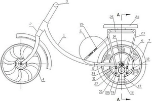 重心前后偏移控速及車(chē)座旋轉(zhuǎn)式電動(dòng)自行車(chē)