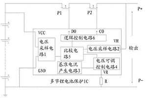 多節(jié)鋰電池保護(hù)電路閾值可調(diào)集成電路