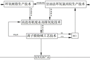 利用環(huán)氧氯丙烷生產(chǎn)過程中產(chǎn)生的高鹽有機(jī)廢水用以生產(chǎn)離子膜燒堿的方法