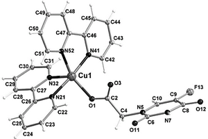 5-氟尿嘧啶-1-基乙酸聯(lián)吡啶銅四氟硼酸鹽抗癌功能配合物的制備方法與應(yīng)用