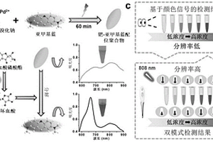 比率型鈀-亞甲基藍(lán)配位聚合物納米探針、制備方法及應(yīng)用