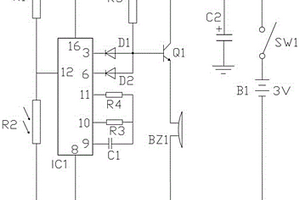 冷藏存儲柜關(guān)門提醒電路