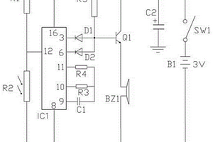 冷藏存儲柜關(guān)門提醒電路