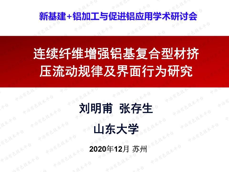 連續(xù)纖維增強鋁基復合型材擠壓流動規(guī)律及界面行為研究