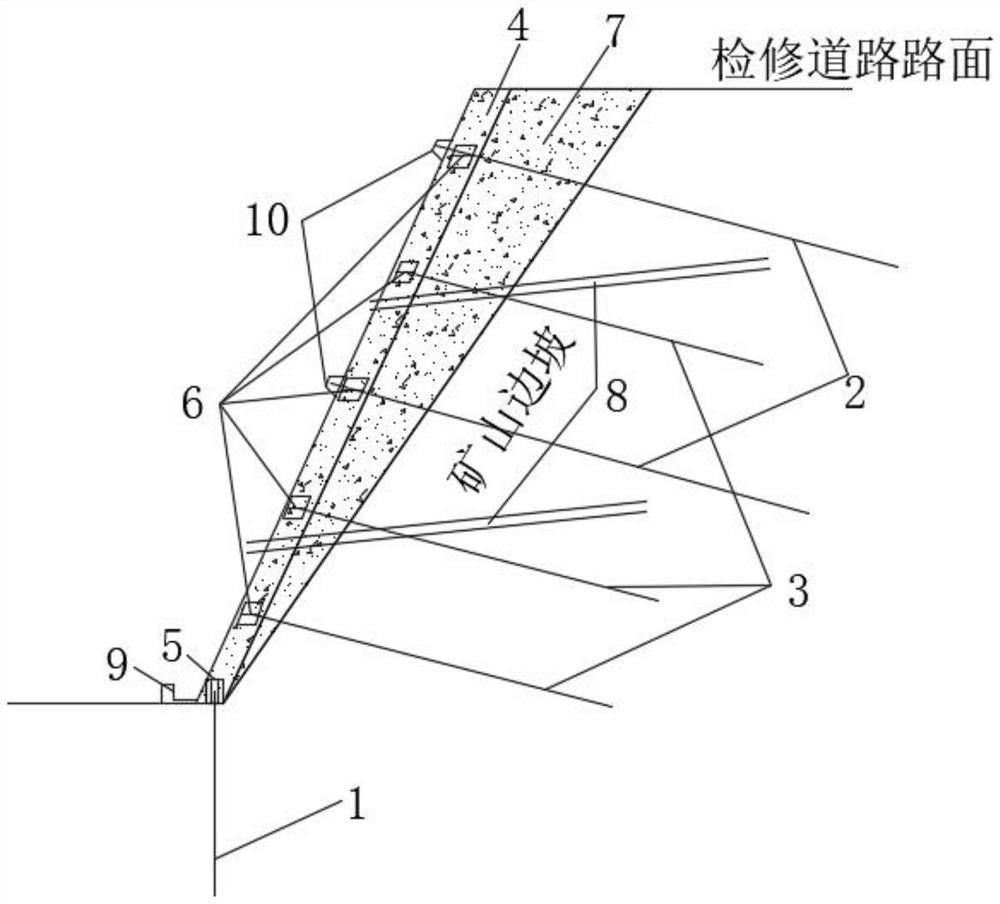 用于礦山檢修道路修復的樁錨墻加固方法