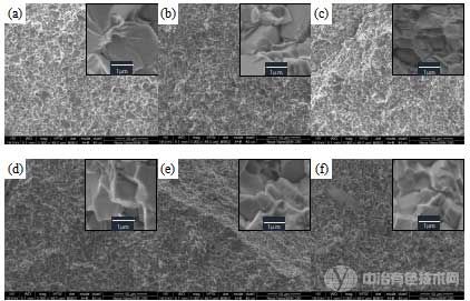 1420℃、80min滲碳的梯度硬質(zhì)合金橫向斷裂試驗后的斷口SEM圖