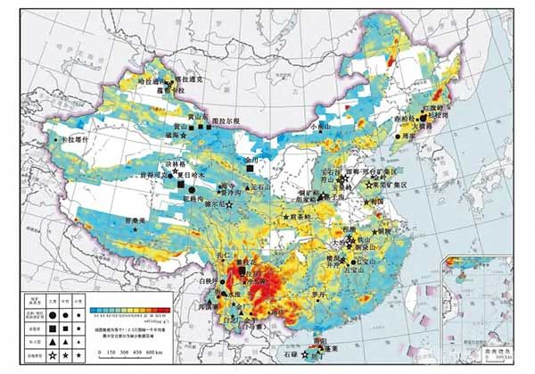 中國(guó)鈷地球化學(xué)及鈷資源分布圖